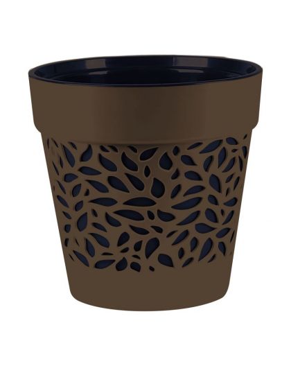 Кашпо Блоссом (8,3л) Цв. Трюфель/Чёрный (Арт. КШ-1289)