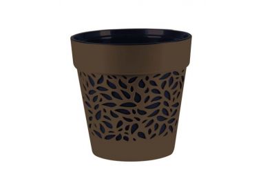 Кашпо Блоссом (8,3л) Цв. Трюфель/Чёрный (Арт. КШ-1289)