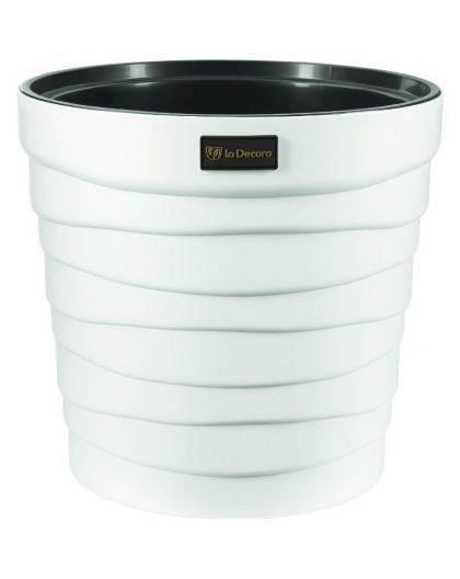 Кашпо Бархан (12л) Цв. Белый (Арт. КШ-0546)