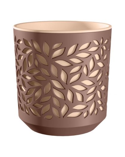 Кашпо Leaves (8л.) Цв. Мокко/Пудра (Арт. КШ-5836)
