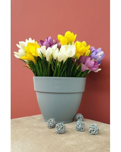 Горшок с дренажной системой Лори VipSet 2,1л серый