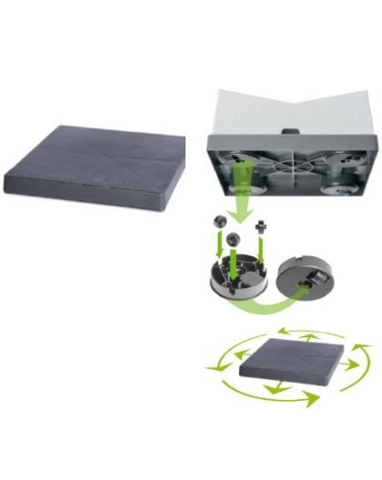 Подставка квадр. на колесах Mobile Platform Square 39*39,h4,5см антрацит(anthracit)