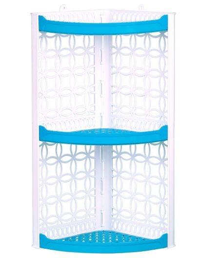 Полка для ванной комнаты угловая 3-х ярусная 535х310х235