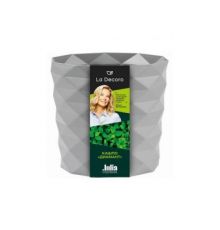 Кашпо Диамант (0,5л) Цв. Серый жемчуг (Арт. КШ-1787) Кашпо Диамант (0,5л) Цв. Серый жемчуг (Арт. КШ-1787)