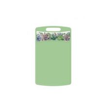 Доска разделочная Bergamo прямоугольная 335x220x4мм с декором (зеленый)