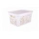 Корзина с крышкой Leaves18л 405х275х207мм (молочный)