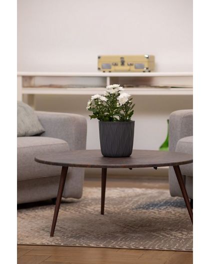 Горшок для цветов с дренажной вставкой Desert 3,6л (d182, h177мм)(серый)