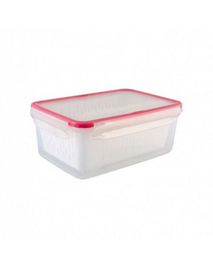 Контейнер ЭКСТРА ЛОК l 2,4л bright с сеткой (красный)