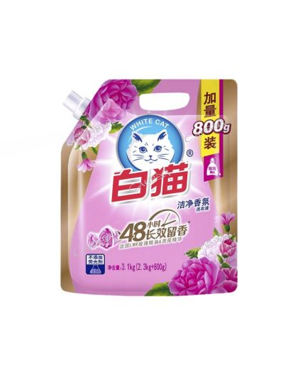 Гель для стирки белья роза 2,3кг+800гр WHITECAT дой-пак (упак.4шт) 126507