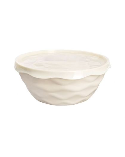 Салатник Modena 2,5л с крышкой (светло-бежевый)