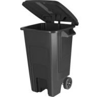 Бак для мусора Freestyle с крышкой на колесах 100 л (PP), черный