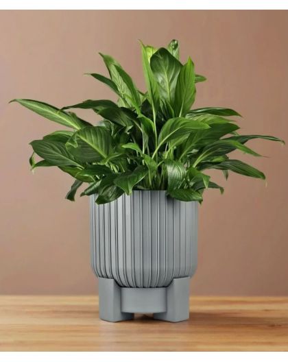 Горшок цветочный Торин, 3,3 л, серый-муссон