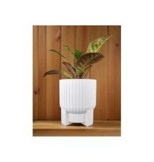 Горшок цветочный Торин, 9,5 л , белый