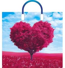 Пакет ПЭ с пластмассовыми ручками 38х34+3см (90) (В облаках)  (х10/150)