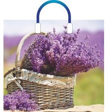 Пакет ПЭ с пластмассовыми ручками 38х34+3см (90) (Корзинка нежности) (х10/150)