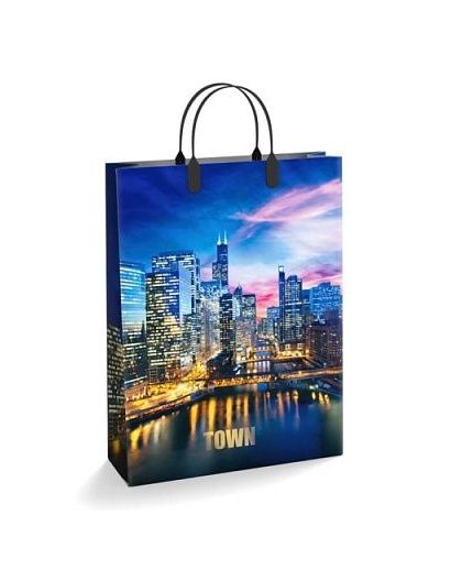 Пакет подарочный 30х40+10см из мягкого пластика (150) (Сумерки)