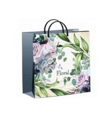 Пакет подарочный 30х30+10см из мягкого пластика (Нежное очарование)