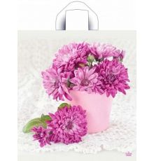 Пакет ПЭ с петлевой ручкой 36х40+5 (37) (Хризантемы) (упак.50шт)