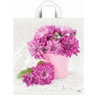 Пакет ПЭ с петлевой ручкой 36х40+5 (37) (Хризантемы) (упак.50шт)