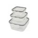 Набор емкостей для продуктов HELSINKI квадратных 3 шт. (0,4л, 0,8л, 1,5л)