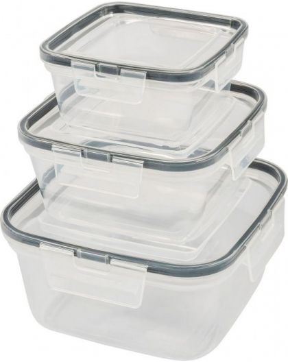 Набор емкостей для продуктов HELSINKI квадратных 3 шт. (0,4л, 0,8л, 1,5л)