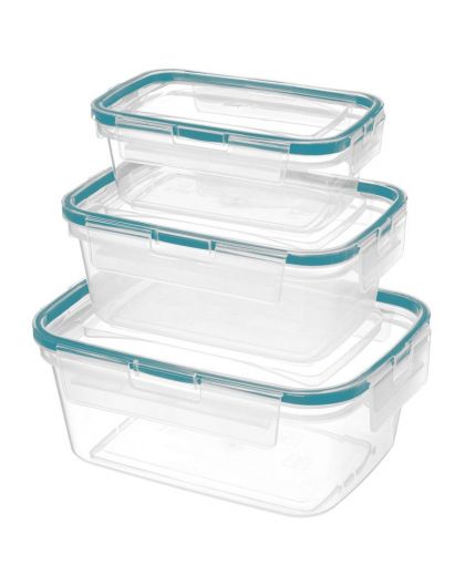Набор емкостей для продуктов прямоугольных 3 шт. (0,35л, 0,75л, 1,3л)
