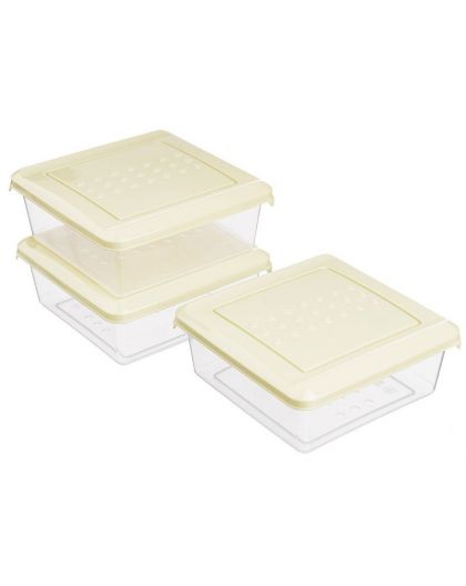 Набор емкостей для продуктов Asti квадратных 3 шт. (0,5л)