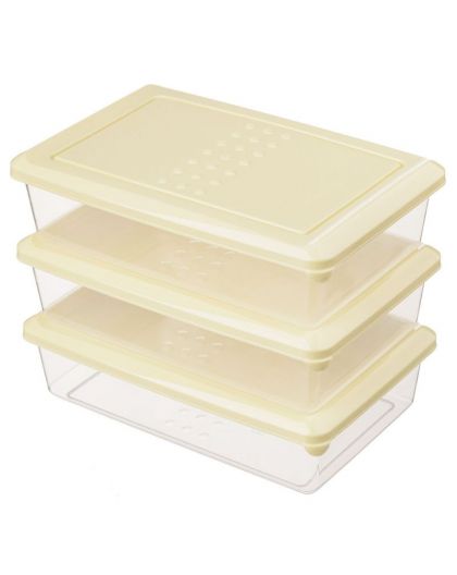 Набор емкостей для продуктов Asti прямоугольных 3 шт. (0,75л)