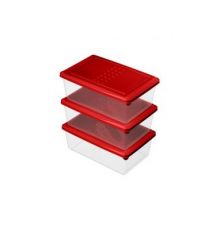 Набор емкостей для продуктов Asti прямоугольных 3 шт. (1,05л)