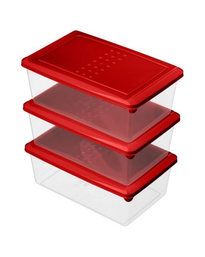 Набор емкостей для продуктов Asti прямоугольных 3 шт. (1,05л)