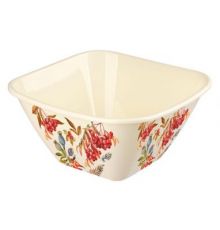 Миска квадратная 2л с декором (бежевый)