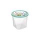Контейнер для продуктов круглый 1л с декором Цветущий луг (светло-зеленый)