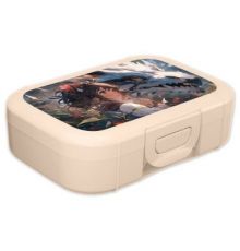 Ланч-бокс детский 0,85л с декором «Anime kids» (светло-бежевый)