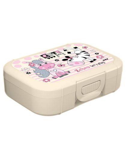 Ланч-бокс детский 0,85л с декором Cute Pony (светло-бежевый)