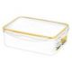 Контейнер для продуктов Modena прямоугольный 2,5л с защелками (белый)