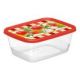 Контейнер для продуктов прямоугольный 1,5л с декором Сицилия (красный)