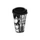 Стакан с крышкой 550мл с декором Аниме (черный)