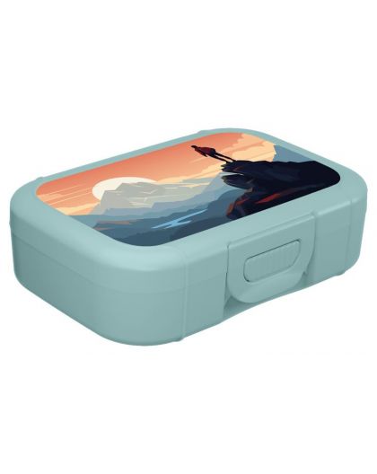 Ланч-бокс 0,85л с декором Заряд природы (зеленый)