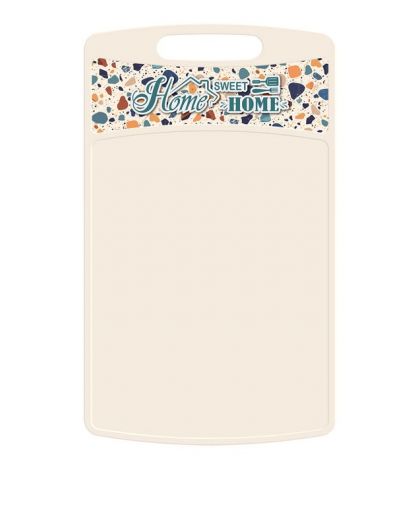 Доска разделочная Bergamo прямоугольная 260x155x3,5мм с декором Терраццо (светло-бежевый)