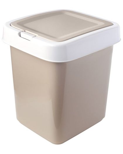 Контейнер для мусора Tule 14л с крышкой Push to Open (бежевый)