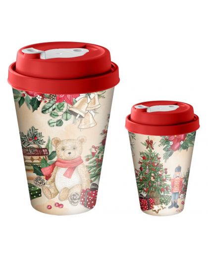 Стакан с крышкой 420мл с декором с клапаном Игрушки