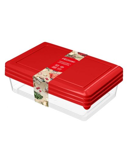 Комплект контейнеров для продуктов Asti прямоугольных 0,75л х 3 шт.