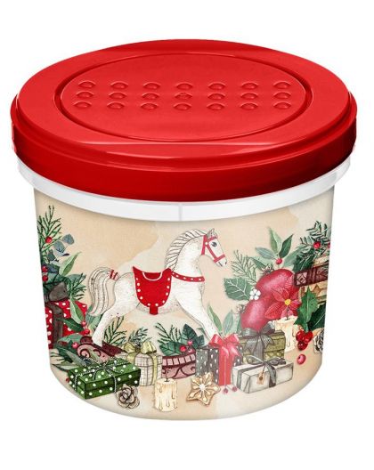 Банка с завинчивающейся крышкой 0,7л с декором Игрушки