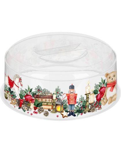 Крышка для СВЧ D250мм с декором Игрушки (бесцветный)