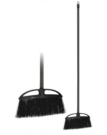 Щетка-метла Etna Black для улицы c черенком 120см, жесткая щетина (черный)