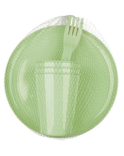 Набор посуды  9 предметов (зеленый)