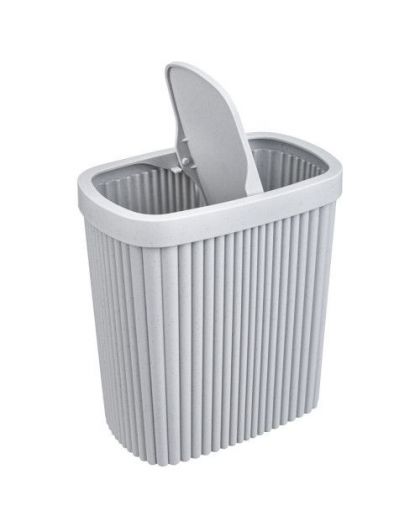 Контейнер для мусора VELVET 5,9л 225х140х253мм (Светло-серый флэк)