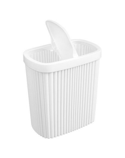Контейнер для мусора VELVET 5,9л 225х140х253мм (Белый)