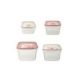 Комплект контейнеров с декором CLEVER 4шт, 0,45л + 0,75л +1,2л +2,0л