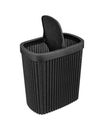 Контейнер для мусора VELVET 5,9л 225х140х253мм (Черный гранит)